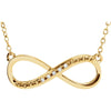 14K Yellow Gold 0.07 CTW Diamond Infinity Necklace