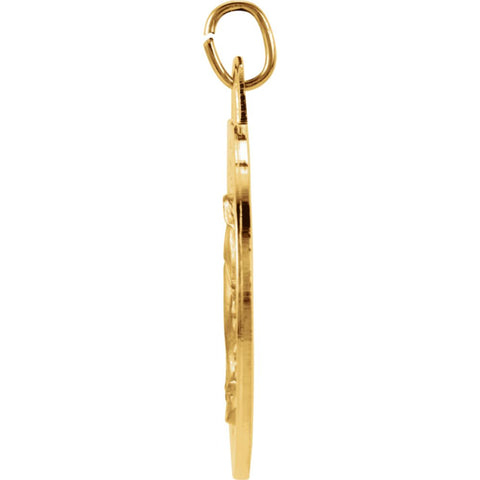 14k Yellow Gold 25mm Miraculous Medal