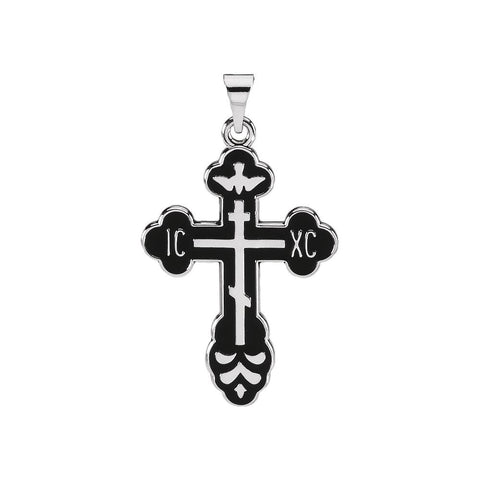 14k White Gold St. Xena Cross Pendant with Packaging