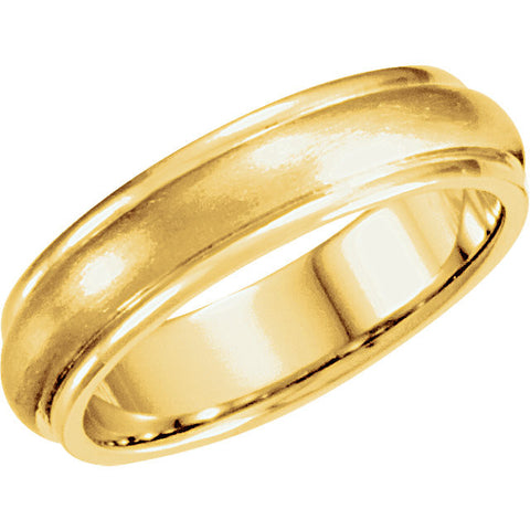 14k Yellow Gold 5mm Design Band Size 12