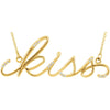 14K Yellow Gold 0.08 CTW Diamond Kiss 16.35" Necklace