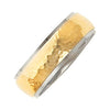 6mm Two-Tone Gold Design Band (Size 9.5)