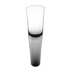 14k White Gold 6mm Half Round Tapered Band, Size 10