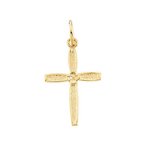 14k Yellow Gold Children's Cross Pendant