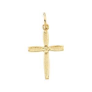 14.00x10.00 mm Childs Cross Pendant in 14K Yellow Gold