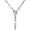 14k White Gold Crescent 18" Necklace