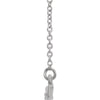 Platinum 1/8 CTW Diamond Curved Bar 16" Necklace