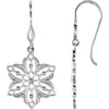 Pair of Decorative Dangle Earrings in Sterling Silver