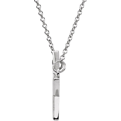 14k White Gold Star 16" Necklace