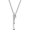 14k White Gold Star 16" Necklace