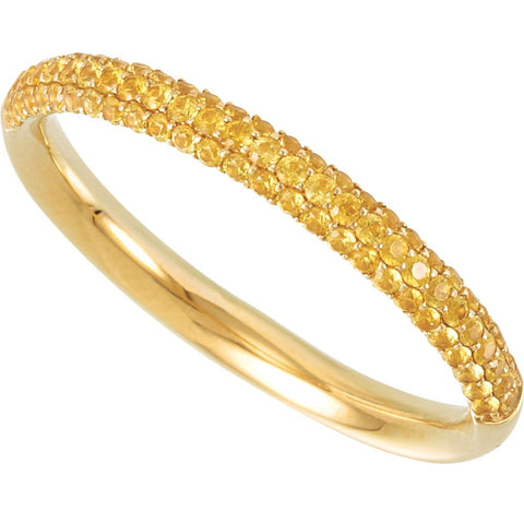 14k Yellow Gold Sapphire Anniversary Band Size 7