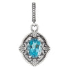 Victorian Style Dangle Pendant in Sterling Silver