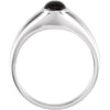 14k White Gold Onyx Ring, Size 10