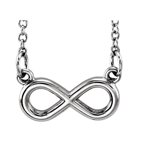 Sterling Silver Tiny Posh Infinity-Inspired 16-18" Necklace
