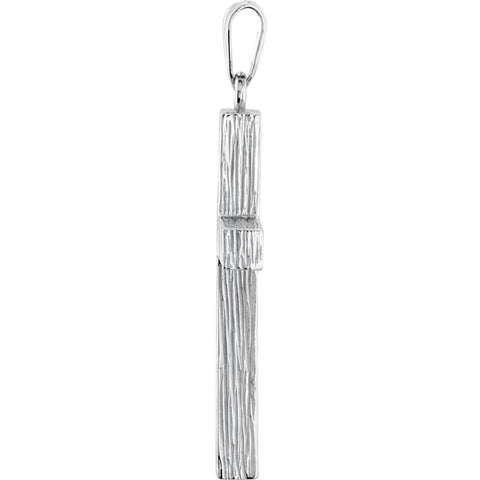 14k White Gold Cross Pendant