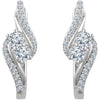 14k White Gold 5/8 CTW Diamond Earrings