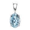 14K White Gold Sky Blue Topaz Pendant
