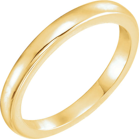 14k Yellow Gold Solstice Solitaire® 0.75-1.25 CT Tapered Bombé Band, Size 6