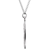 Sterling Silver 23x16mm Oval Miraculous Medal 18" Necklace