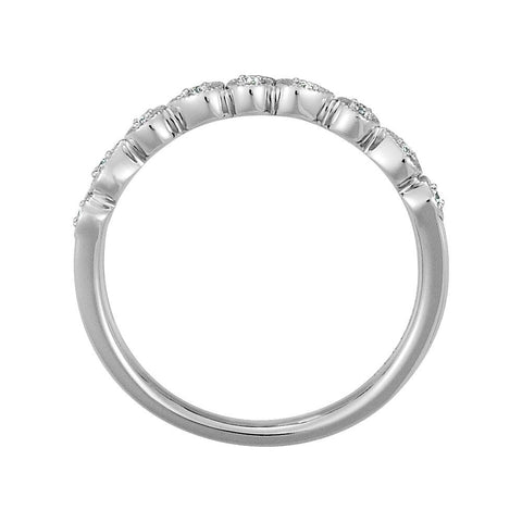 14k White Gold .04 CTW Diamond Ring Size 7