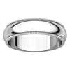 Sterling Silver 5mm Milgrain Comfort Fit Band, Size 7