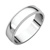 05.00 mm Light Milgrain Band in 14K White Gold ( Size 10.5 )