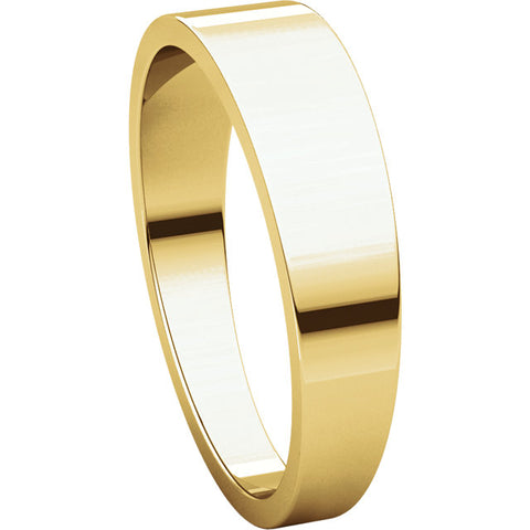 10k Yellow Gold 5mm Flat Tapered Band, Size 6