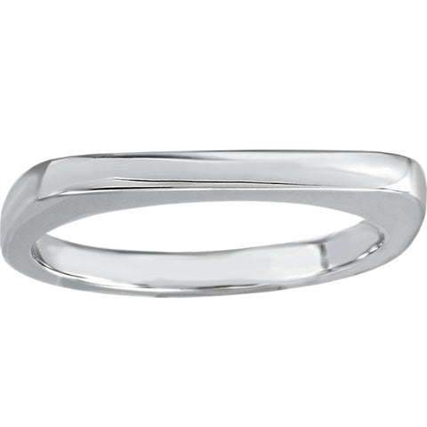 14k White Gold Stackable Ring, Size 7