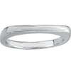 14k White Gold Stackable Ring, Size 7