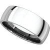 14k White Gold 7mm Light Comfort Fit Band, Size 12.5