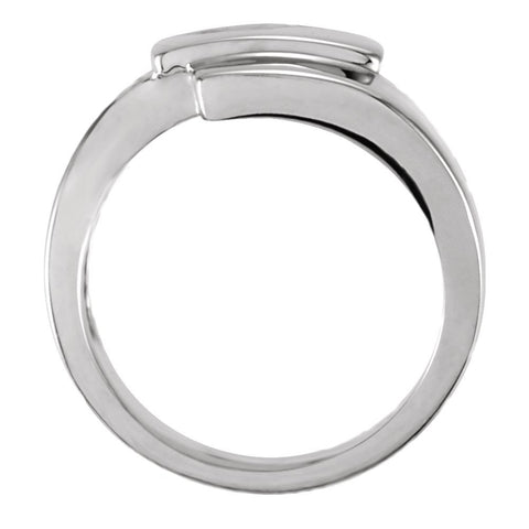14k White Gold Fashion Band, Size 6