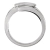 14k White Gold Fashion Band, Size 6
