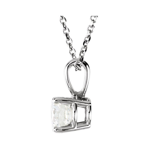 14k White Gold 1/2 CTW Diamond 18" Necklace