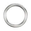 14k White Gold Diamond Semi-mount Engagement Ring or Band , Size 8