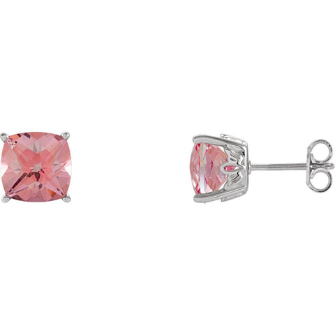 Sterling Silver Pink Passion Topaz Earrings