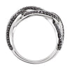 14k White Gold Interlocking Ring, Size 6