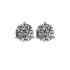 14k White Gold 1 1/2 CTW Diamond Friction Post Stud Earrings