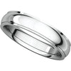 14k White Gold 4mm Comfort Fit Edge Band , Size 6