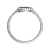 14k White Gold 1/10 CTW Diamond Circle Ring, Size 7