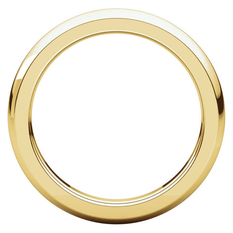 18k Yellow Gold 3mm Heavy Comfort Fit Band, Size 6.5