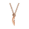 14k Rose Gold Convex 18" Necklace