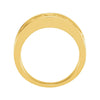 14k Yellow Gold 8mm Ladies Claddagh Band, Size 7