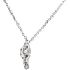 14k White Gold 1/6 CTW Diamond Bow 18" Necklace
