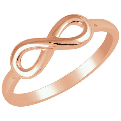 14k Rose Gold Infinity-Inspired Ring, Size 7