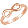 14K Rose Gold Infinity Ring Size 7