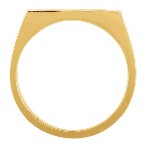14k Yellow Gold Signet Ring, Size 6