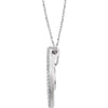 14k White Gold 1/3 CTW Blue & White Diamond 3-in-1 Circle 18" Necklace