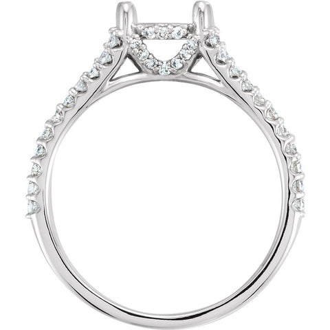 14k White Gold 1/4 CTW Diamond Band, Size 7