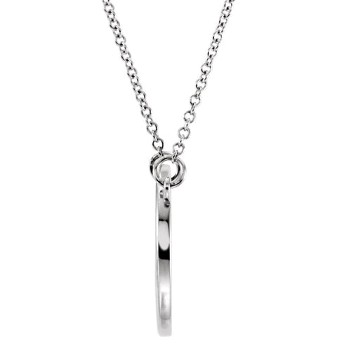 Platinum Circle 16" Necklace