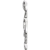 14k White Gold Freeform Pendant